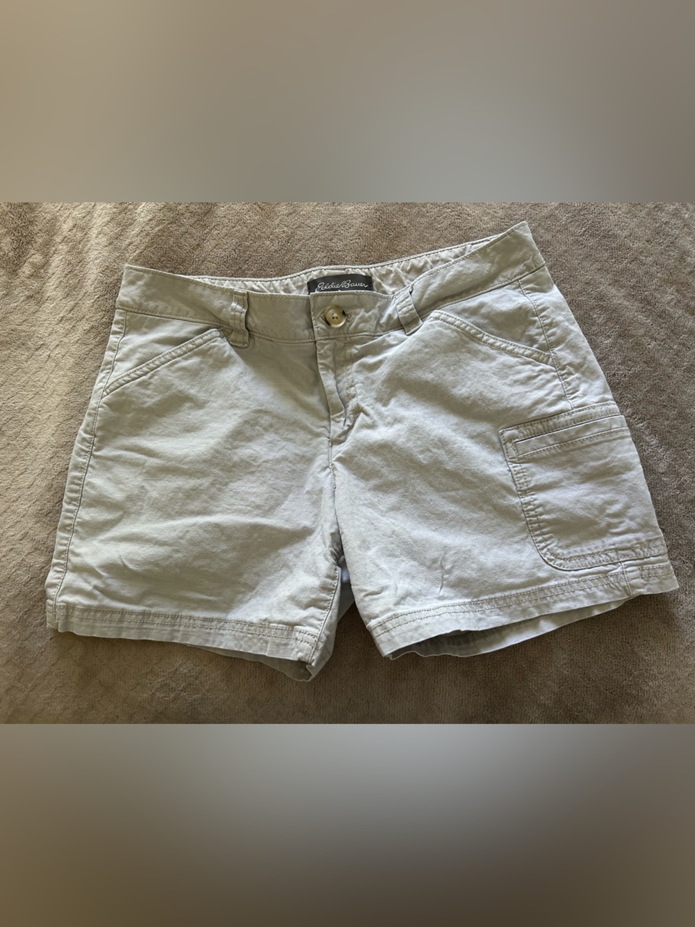 Eddie Bauer Light Beige Women's Cargo Shorts